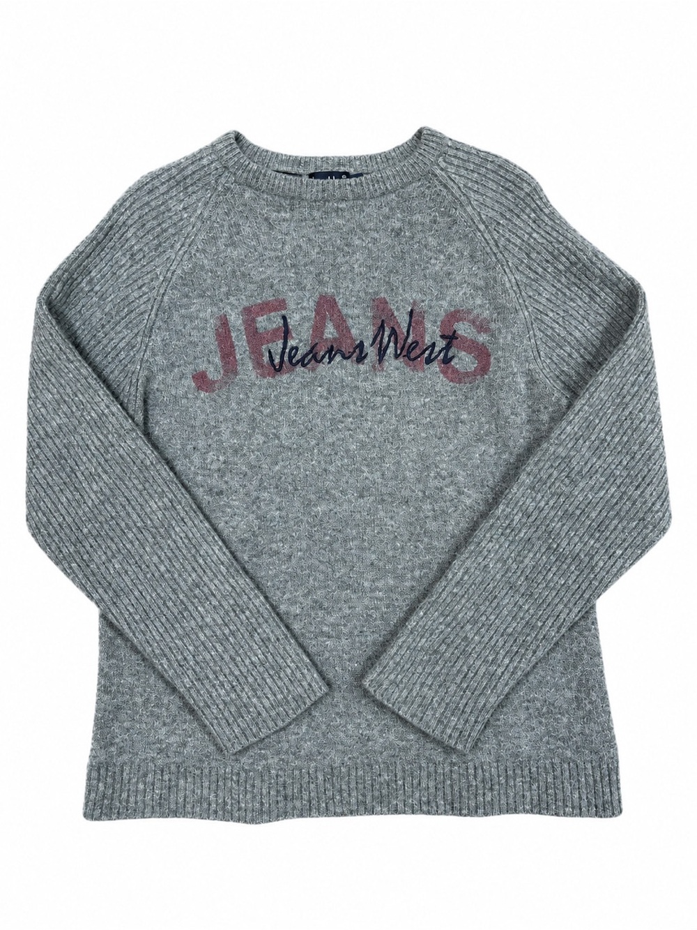Jeanswest Jeans West Wool Graphic Sweater Gray L